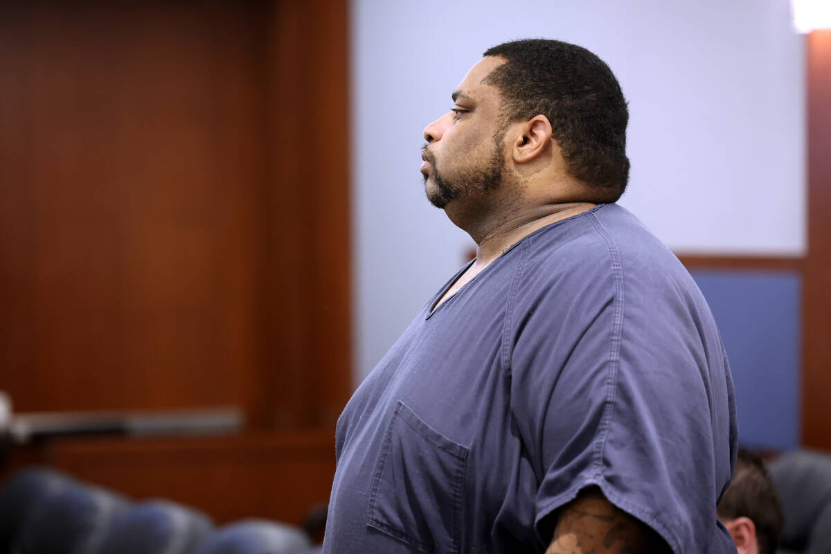 Clarence Martin Jr. appears in court for sentencing at the Regional Justice Center in Las Vegas ...