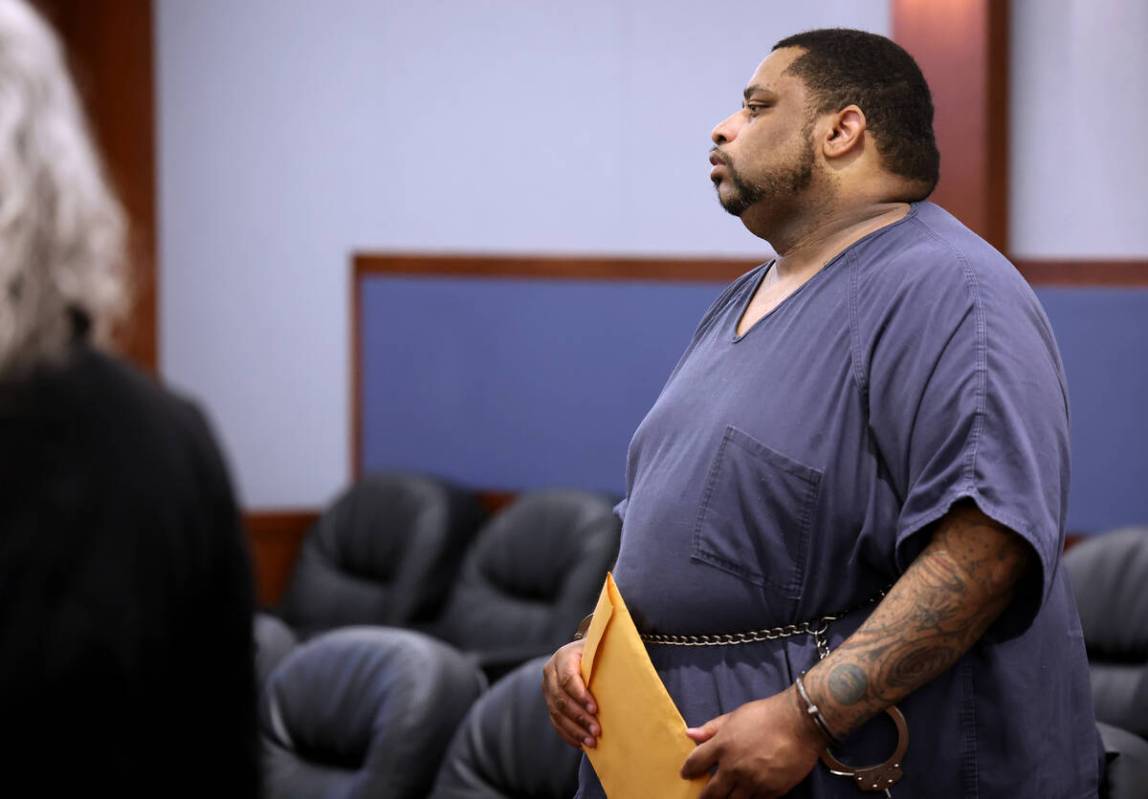 Clarence Martin Jr. appears in court for sentencing at the Regional Justice Center in Las Vegas ...