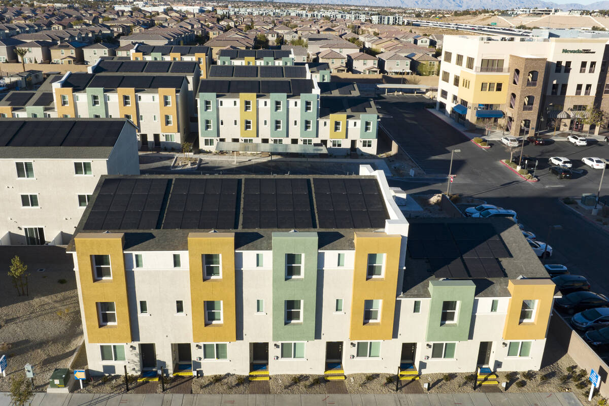 The new Solaris community under construction by Touchstone Living is seen at 9180 W. Russell Rd ...