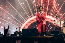 Brandon Flowers of The Killers is shown at the Colosseum at Caesars Palace on Friday, Aug. 16, ...