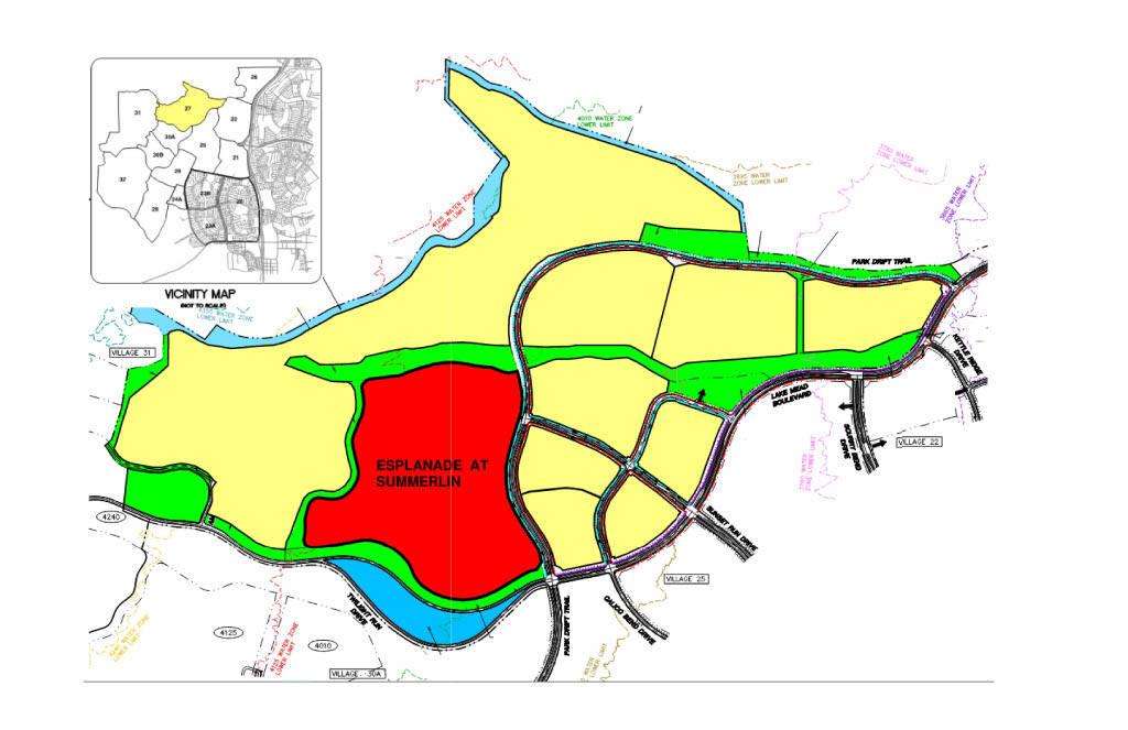 A map of where the new community in Summerlin will go. Photo: Taylor Morrison
