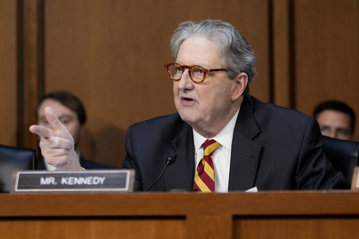 Sen. John Kennedy, R-La., speaks during a confirmation hearing before the Senate Judiciary Comm ...