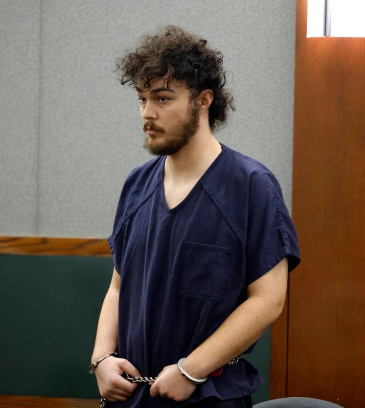 Shayne Sussman, a suspect in the stabbing of two Red Rock Resort employees, appears in court du ...