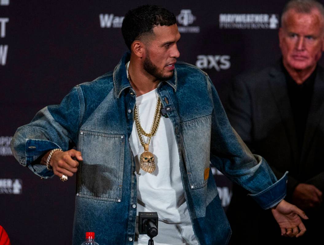 Interim WBC light heavyweight champion David “El Monstro” Benavídez speaks to his opponent ...