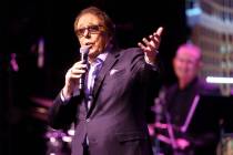 Dennis Bono performs during a taping of "The Dennis Bono Show" at the South Point Showroom in L ...
