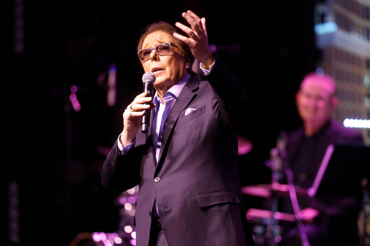Dennis Bono performs during a taping of "The Dennis Bono Show" at the South Point Showroom in L ...