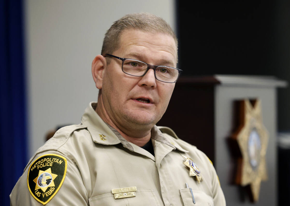 Assistant Sheriff Fred Haas speaks during an interview with the Review-Journal, on Thursday, Ja ...