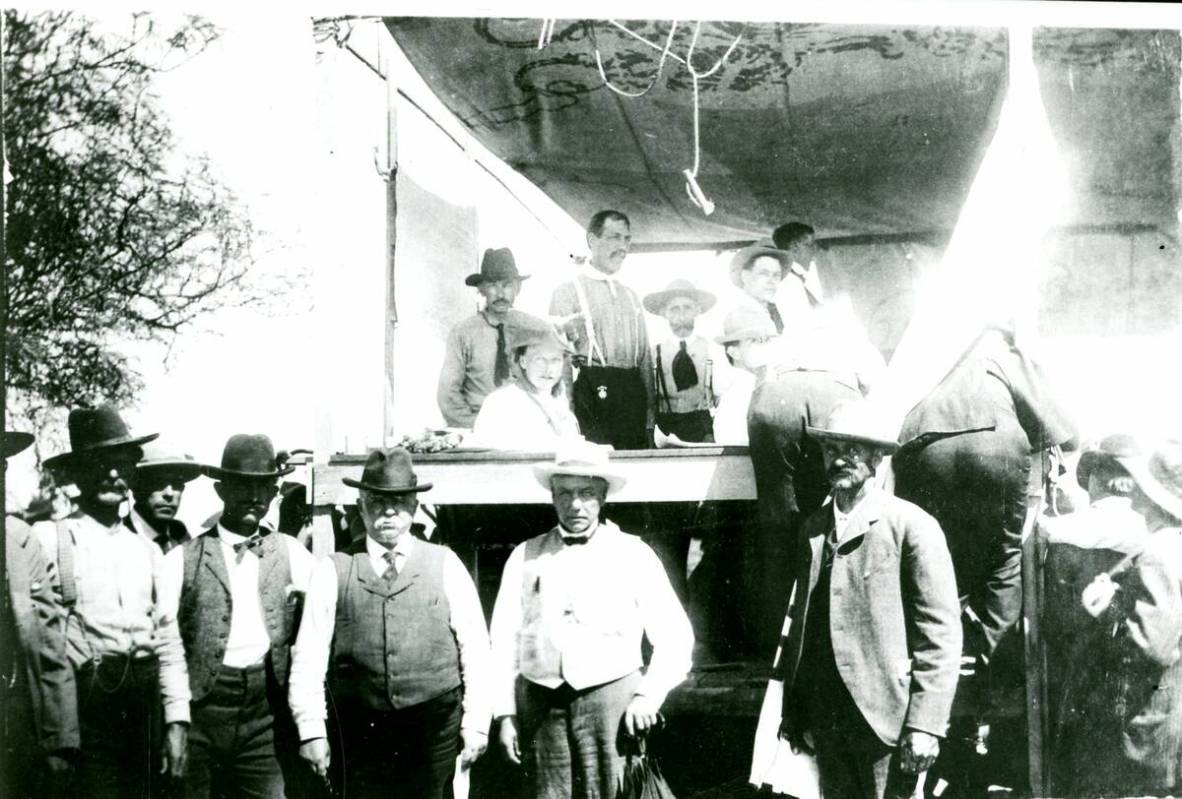 The 1905 auction site which birthed the city of Las Vegas. (City of Las Vegas archives)