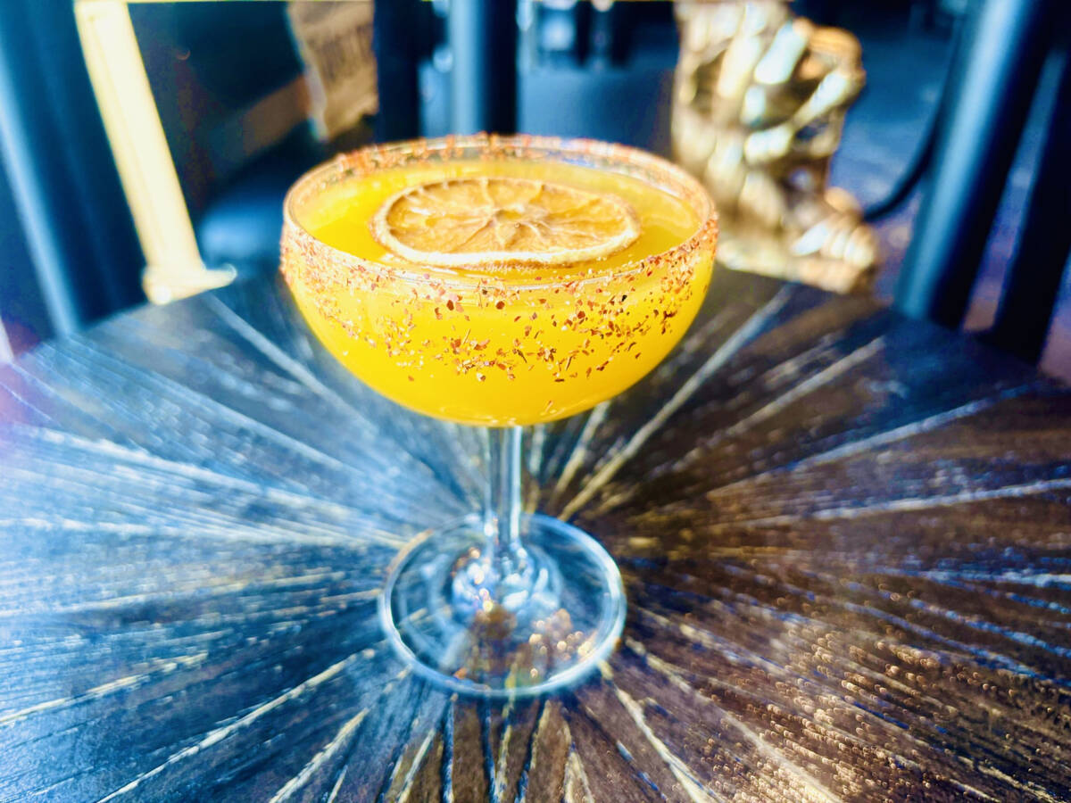 A Smokin' Hot Spicy Amber margarita to celebrate Valentine's Day 2025 from Triple Crown Cigar L ...