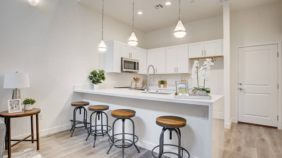 Thrive by Edward Homes in the Summerlin Centre village offers more than one dozen move-in-ready ...