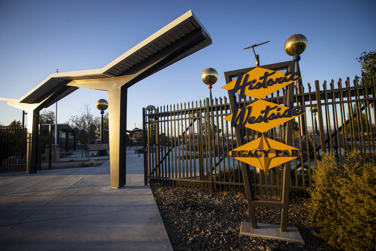 A view of Historic Westside Legacy Park on Thursday, Jan. 30, 2025, in Las Vegas. (Chase Steven ...