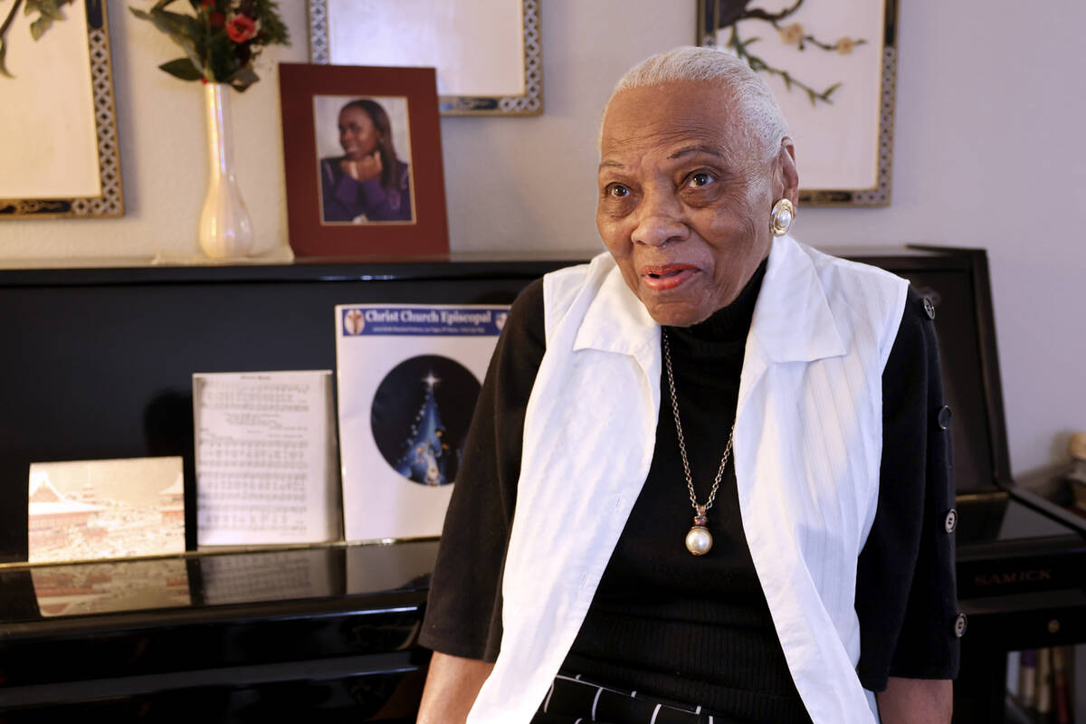 Lorell Guydon poses for a photo at her Las Vegas home Tuesday, Jan. 28, 2025. Guydon, whose gra ...