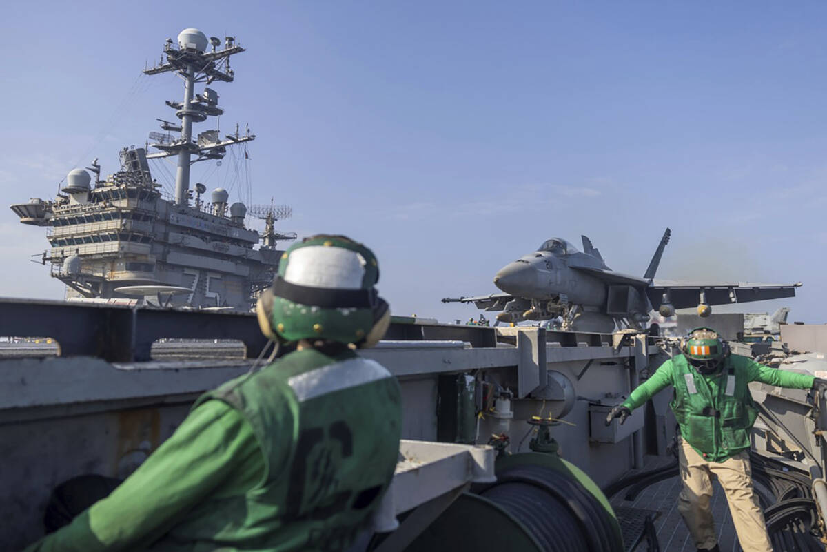 This photo provided by U.S. Africa Command, the U.S. military conducts coordinated airstrikes a ...