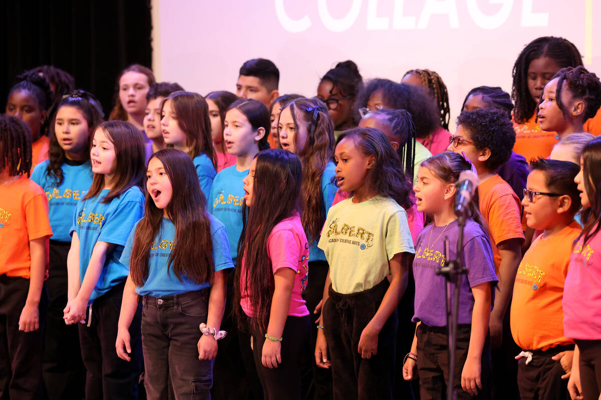 The Gilbert Academy of the Creative Arts Collage performs “Humble and Kind” after ...