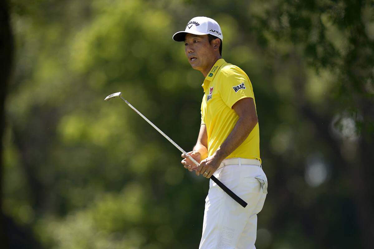 Kevin Na watches his putt on the second hole during the second round of the Charles Schwab Chal ...