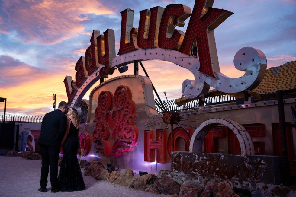 The Neon Museum offers ceremonies among the unrestored signs in the North Gallery. (The Neon Mu ...