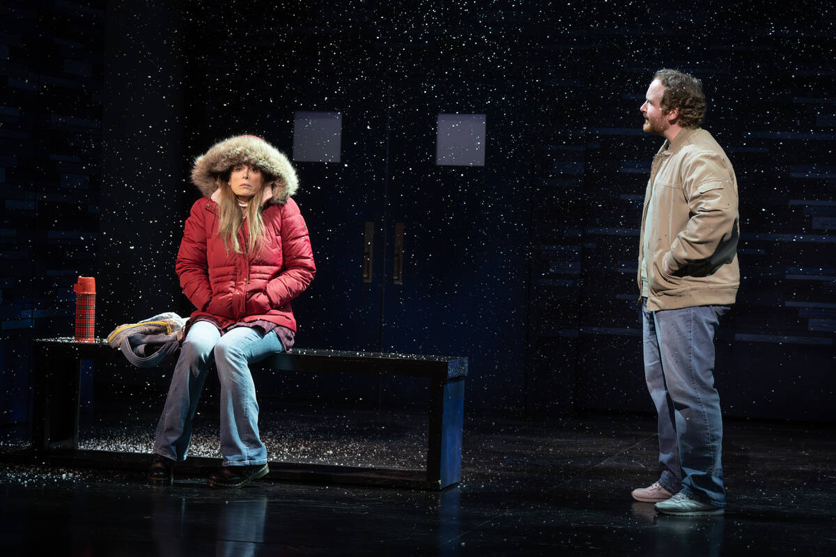Carolee Carmello and Jim Hogan are shown in the national four of "Kimberly Akimbo," playing Feb ...