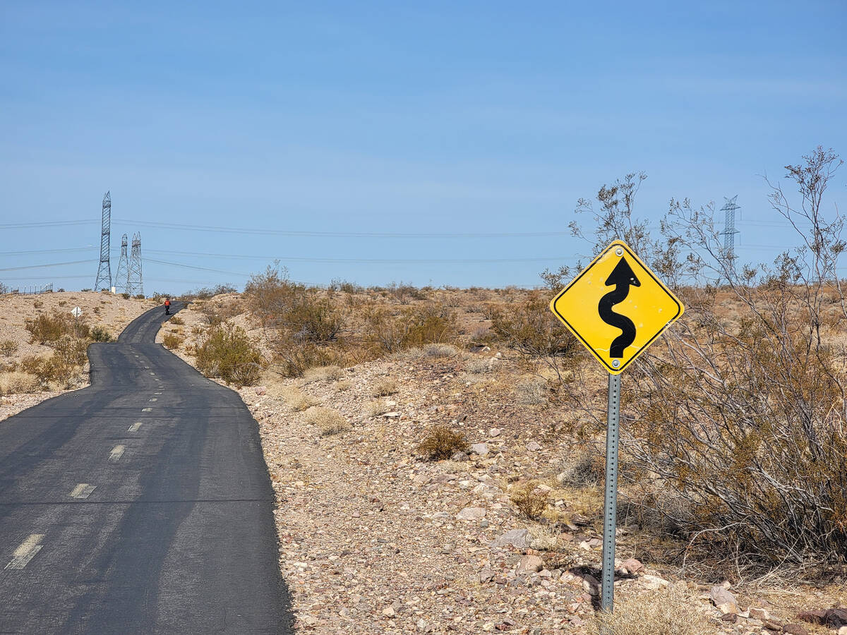 Curves, turns, ascents and descents keep cyclists alert on the 34-mile River Mountains Loop Tra ...