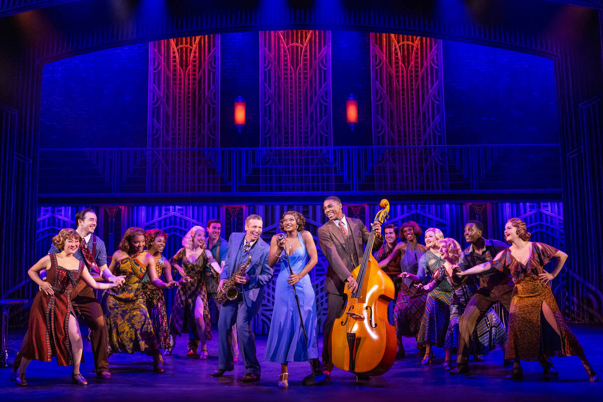 Matt Loehr (Joe), Leandra Ellis-Gaston (Sugar), Tavis Kordell (Jerry) and the touring company o ...