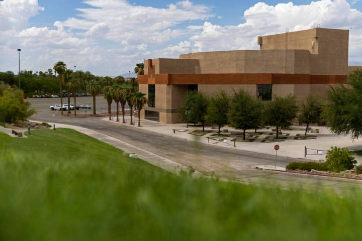The exterior of the Cashman Center complex in Las Vegas, Monday, Aug. 1, 2022. (Erik Verduzco/L ...