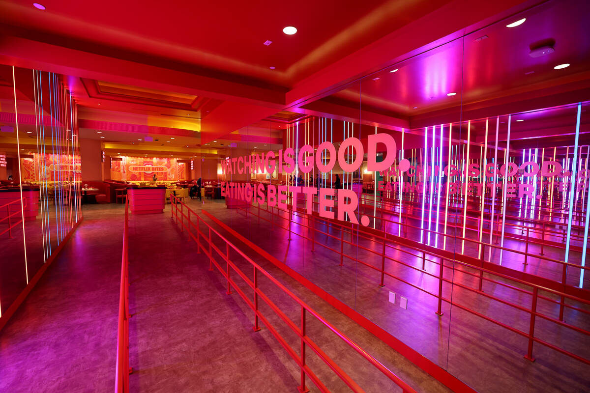 Netflix Bites at MGM Grand in Las Vegas is shown Monday, Feb. 10, 2025. The restaurant, which d ...