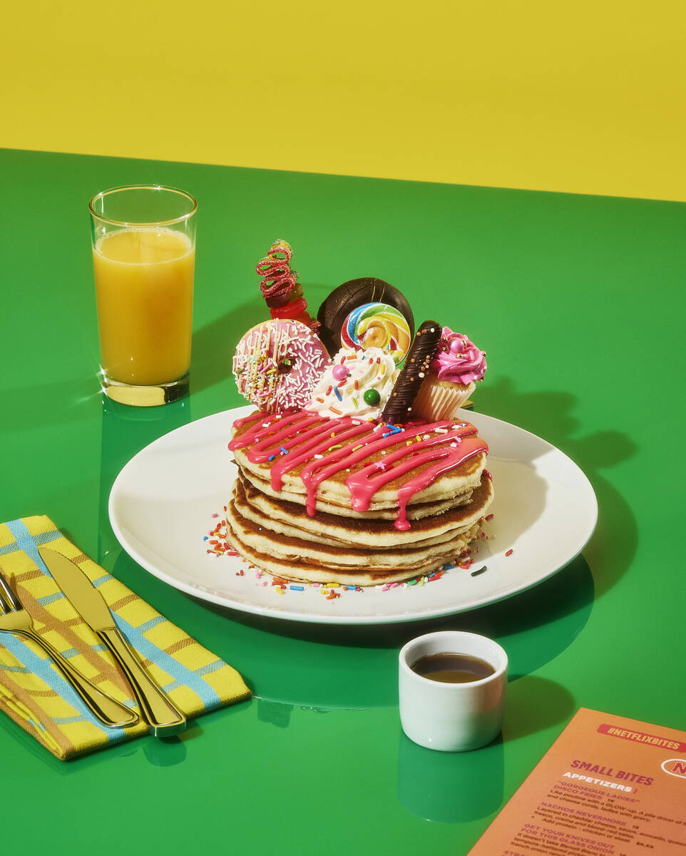 Sugar Rush Pancakes from the Netflix Bites one-year culinary residency opening Feb. 11, 2025, i ...