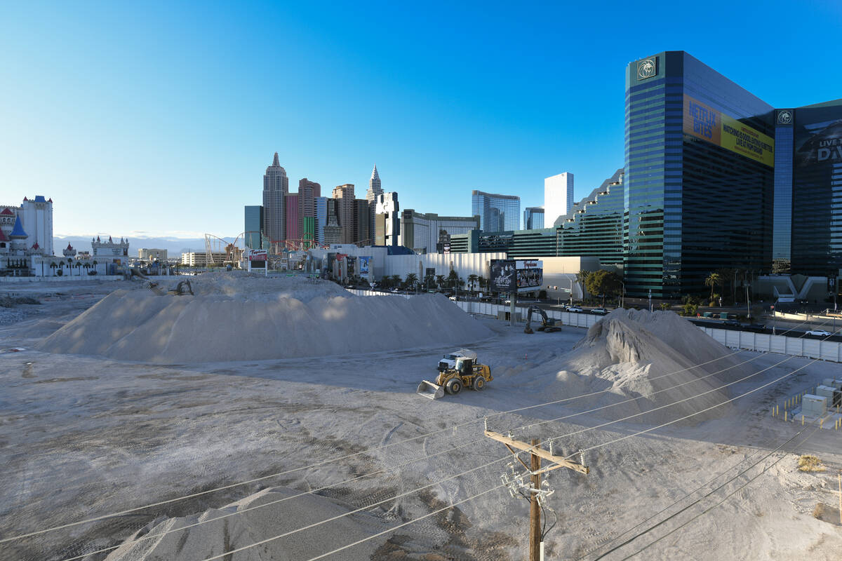 The land where the Tropicana hotel and casino used to be located is seen Wednesday, February 5 ...