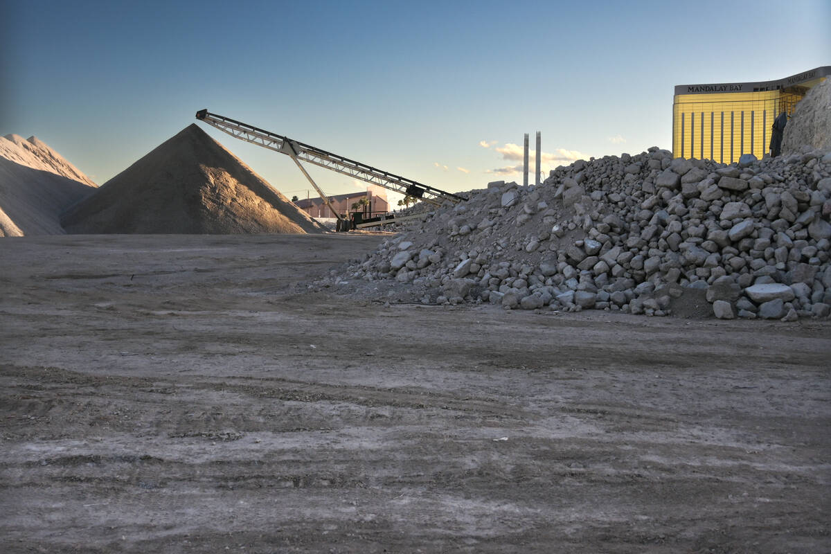 The land where the Tropicana hotel and casino used to be located is seen Wednesday, February 5 ...