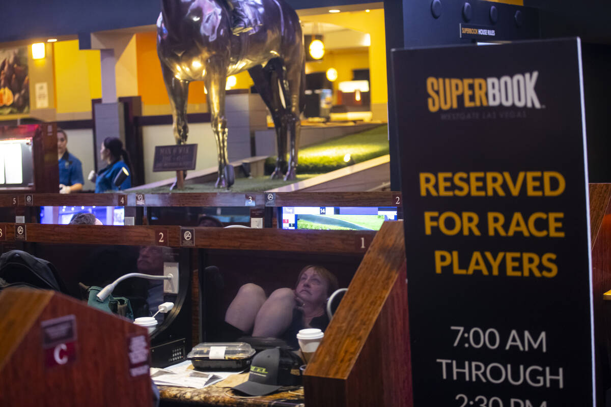 People watch Super Bowl 59 between the Philadelphia Eagles and Kansas City Chiefs at the Westga ...