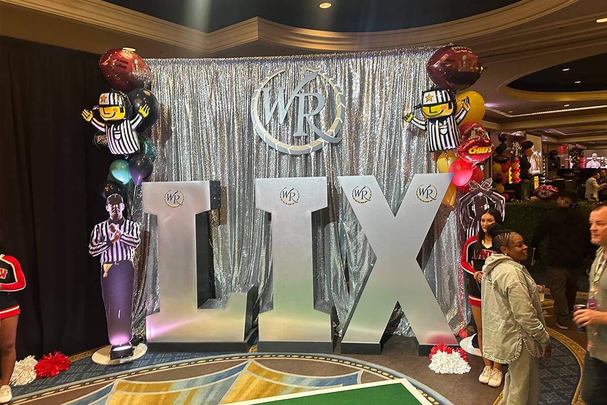 A shot of Westgate's Super Pigskin Party on Sunday, Feb. 9, 2025. (John Katsilometes/Las Vegas ...