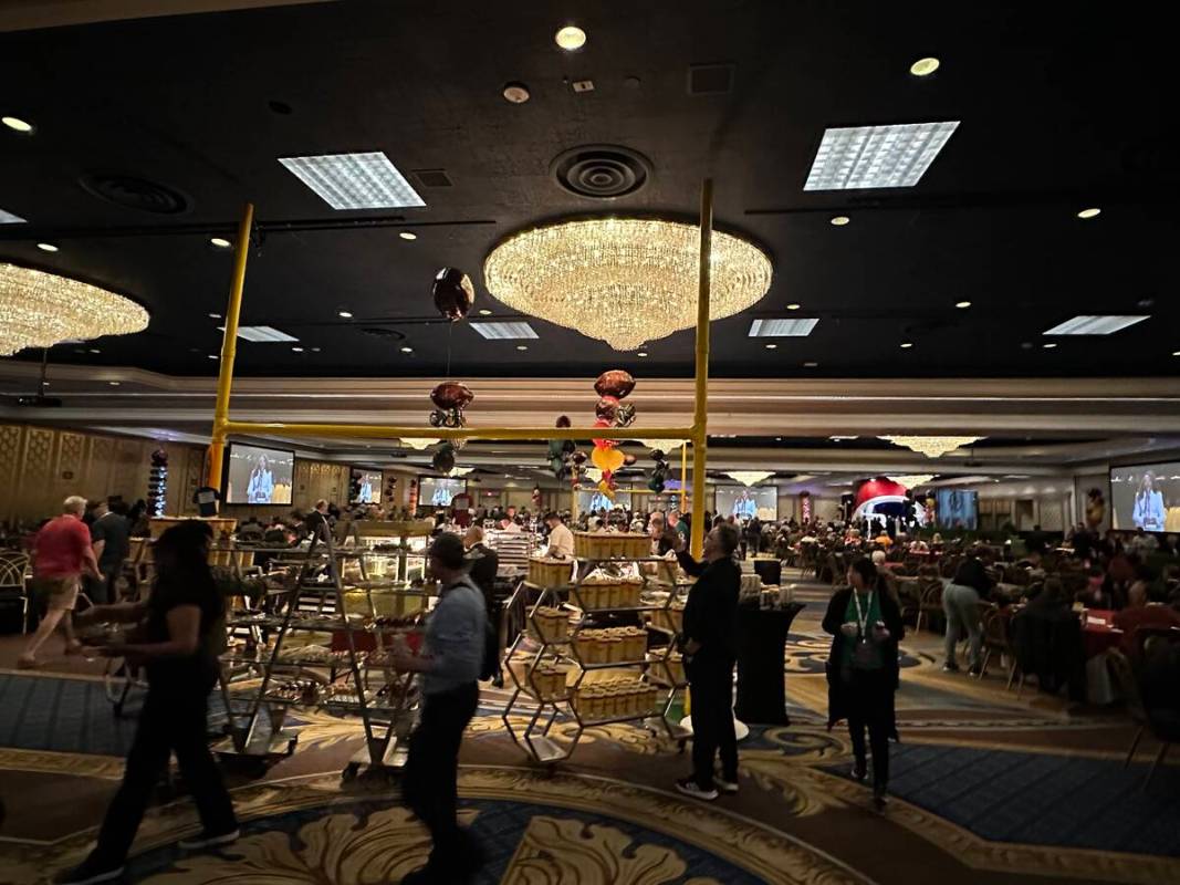 A shot of Westgate's Super Pigskin Party on Sunday, Feb. 9, 2025. (John Katsilometes/Las Vegas ...