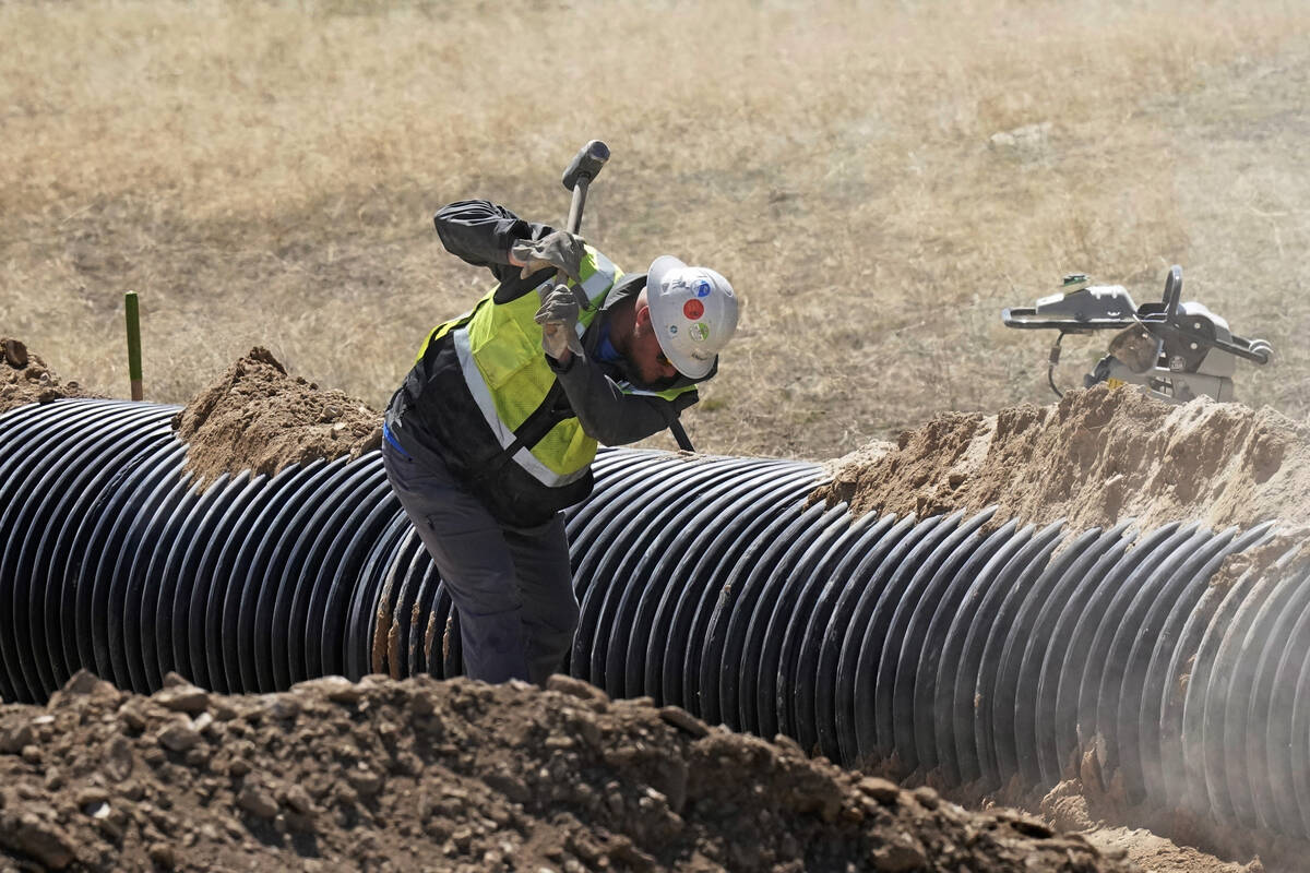 Construction continues at the Thacker Pass mine site on April 24, 2023, near Orovada, Nev. (AP ...