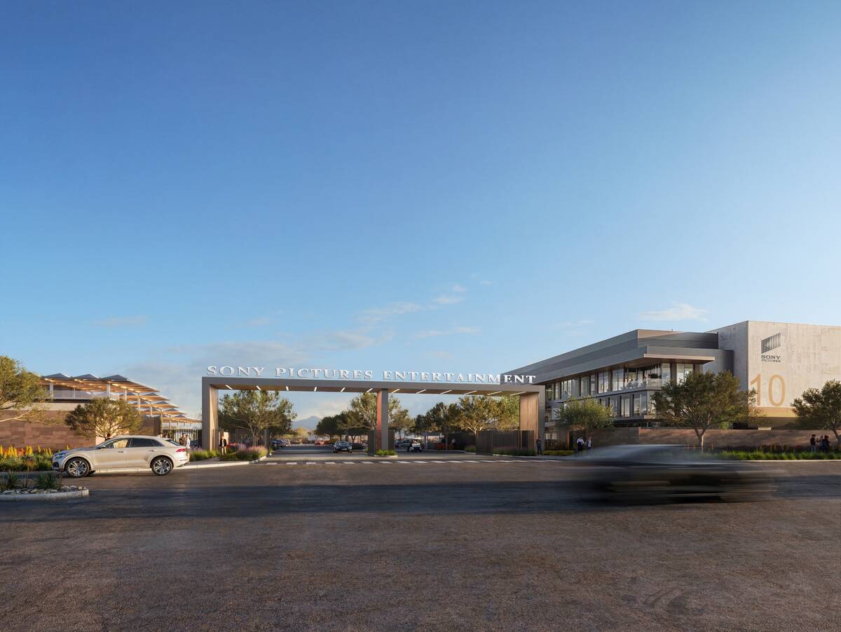 A rendering of the proposed film studio project from Sony Pictures Entertainment and developer ...
