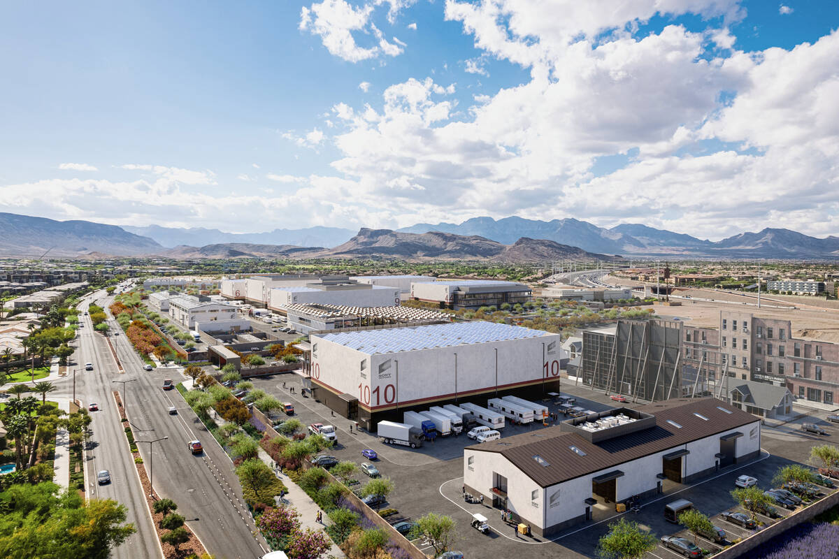 A rendering of the proposed film studio project from Sony Pictures Entertainment and developer ...