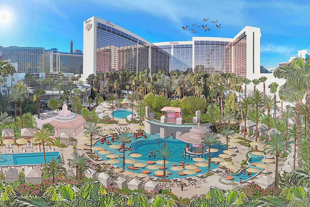 Rendering of the new GO Pool at Flamingo Las Vegas following a $20 million renovation. (Caesars ...