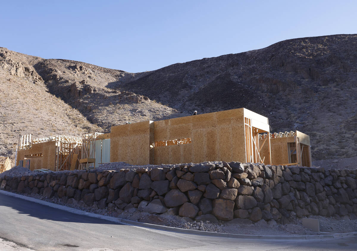 Construction is underway on one of horizontal condos at the Ascaya community, on Monday, Februa ...