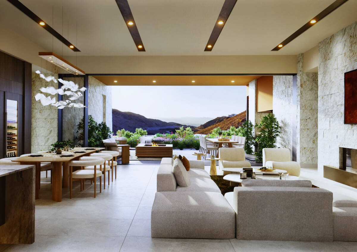 An artist rendering shows the living room for one of horizontal condos to be built as part of T ...
