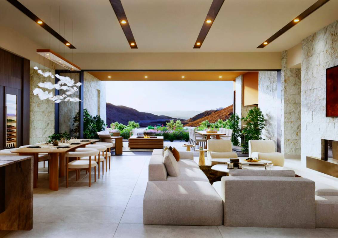 An artist rendering shows the living room for one of horizontal condos to be built as part of T ...