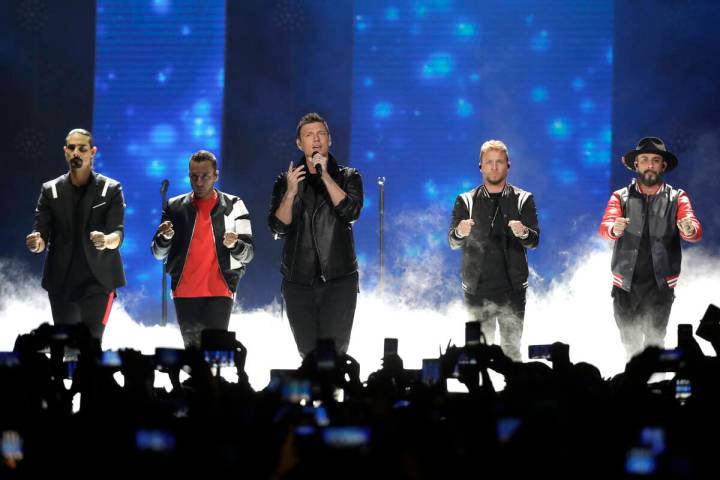 Kevin Richardson, Howie Dorough, Nick Carter, Brian Littrell, and AJ McLean of Backstreet Boys, ...