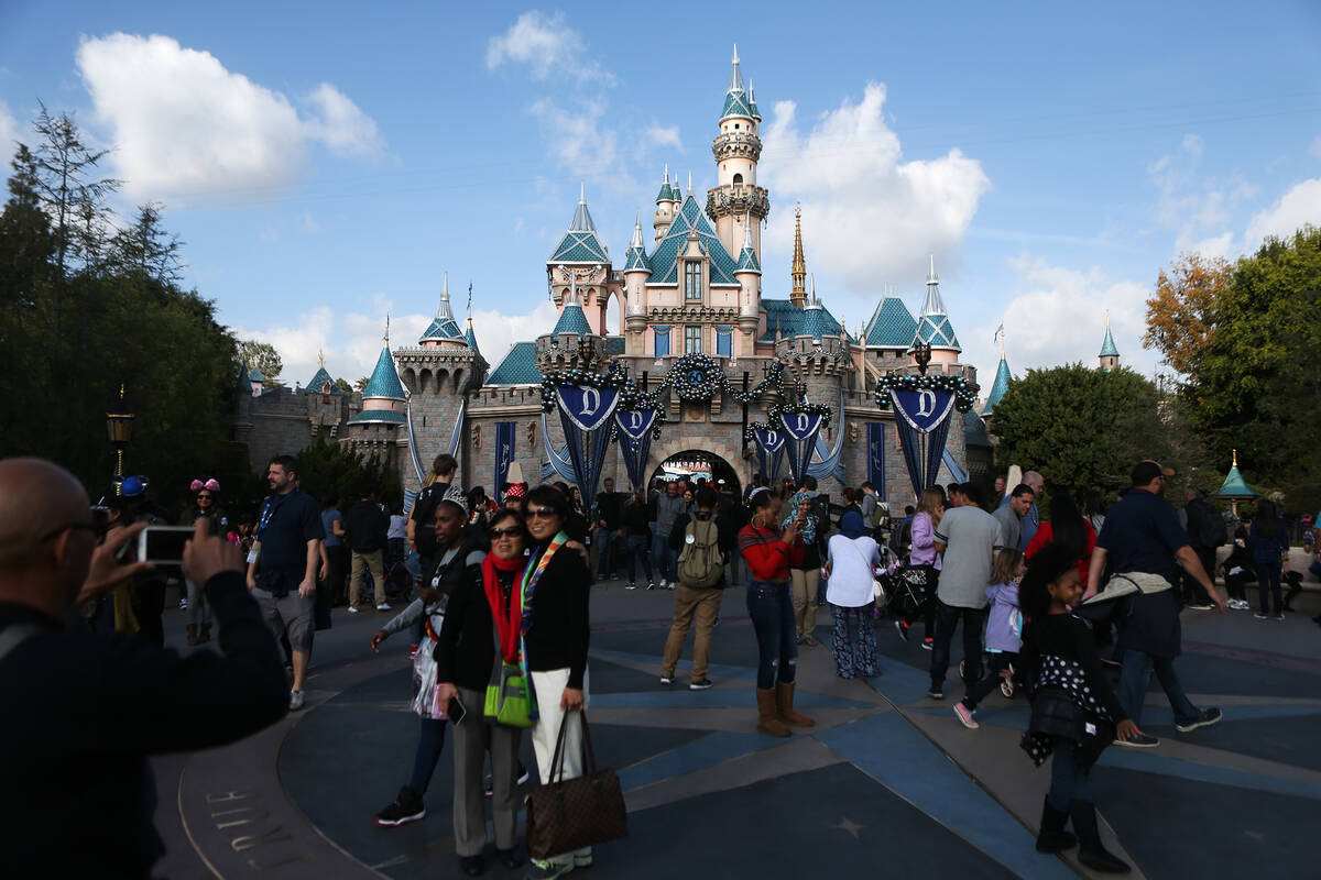 Sleeping Beauty Castle at Disneyland is seen on Wednesday, Dec. 23, 2015 in Anaheim, Calif. (La ...