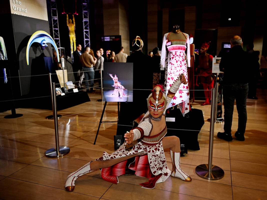 A general view of The Neon Museum's "Stories from Backstage: Cirque du Soleil in Las Vegas" exh ...