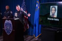 North Las Vegas Assistant Chief of Police Adam Hyde speaks during a press conference Wednesday, ...