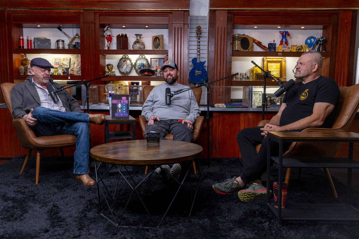 Rick Harrison and Austin "Chumlee" Russell talk with guest former UFC champ Chuck Lid ...