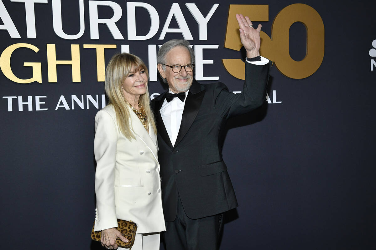 Kate Capshaw, left, and Steven Spielberg attend "SNL50: The Anniversary Special" at R ...