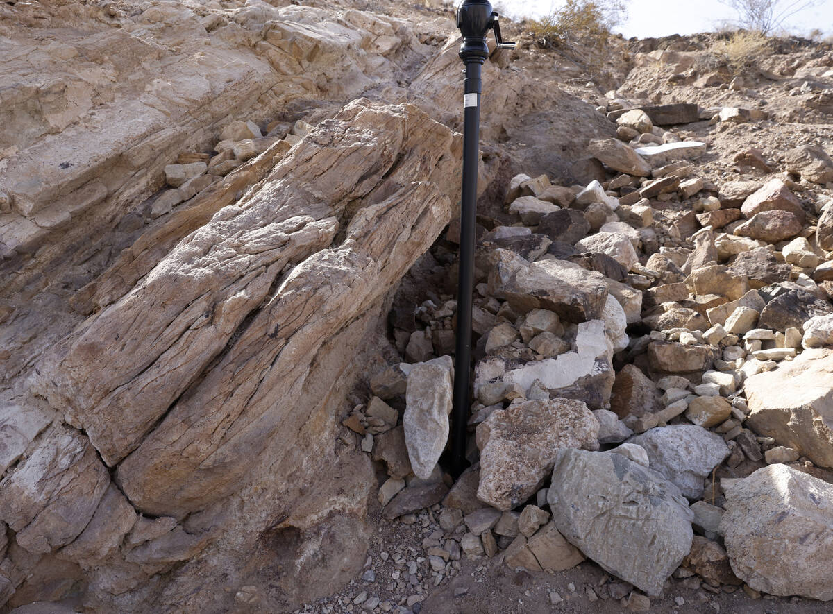 The Great Unconformity site is seen at Frenchman Mountain on Monday, Feb. 17, 2025, in Las Vega ...