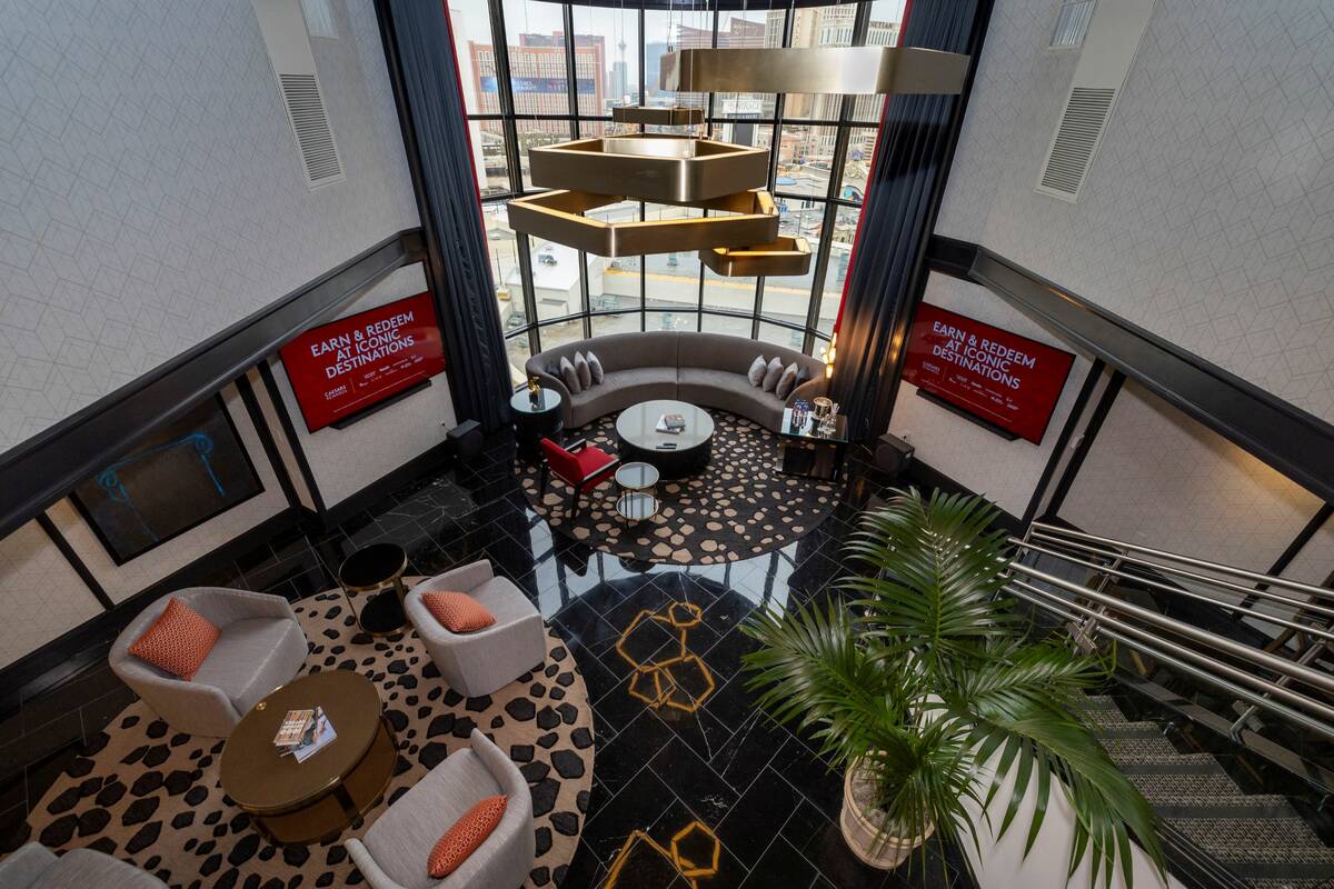An open relation area is a feature in the Colosseum Tower Flavian Sky Suite within Caesars Pala ...