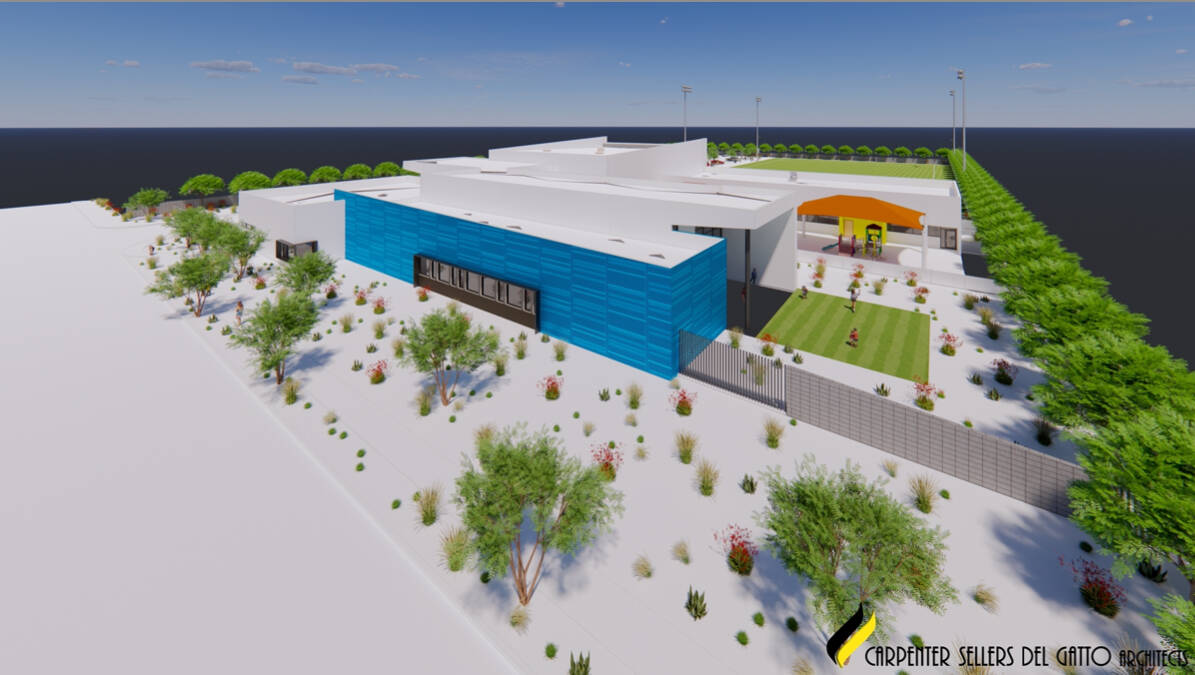 An artist's rendering of a new youth center that The Shaquille O'Neal Foundation plans to devel ...