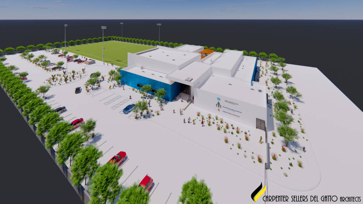 An artist's rendering of a new youth center that The Shaquille O'Neal Foundation plans to devel ...