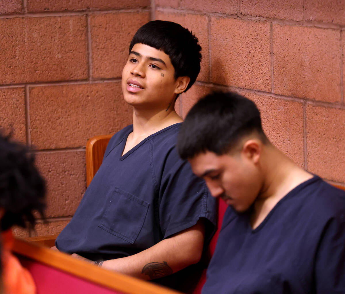 Luis Alfredo Pizarro-Cardena, 19, left, one of six suspects facing a murder charge in the death ...