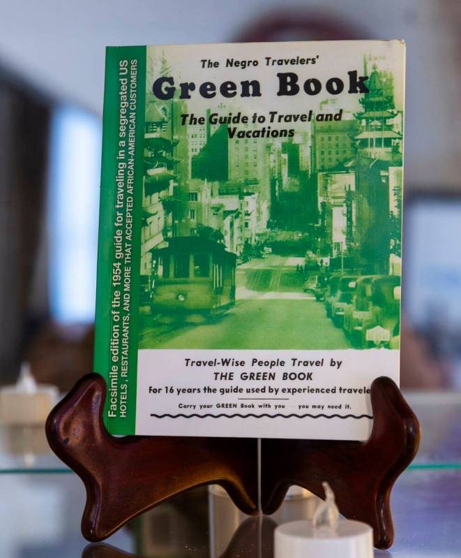 An old copy of the Green Book is on display at the Harrison Guest House. A boarding house where ...